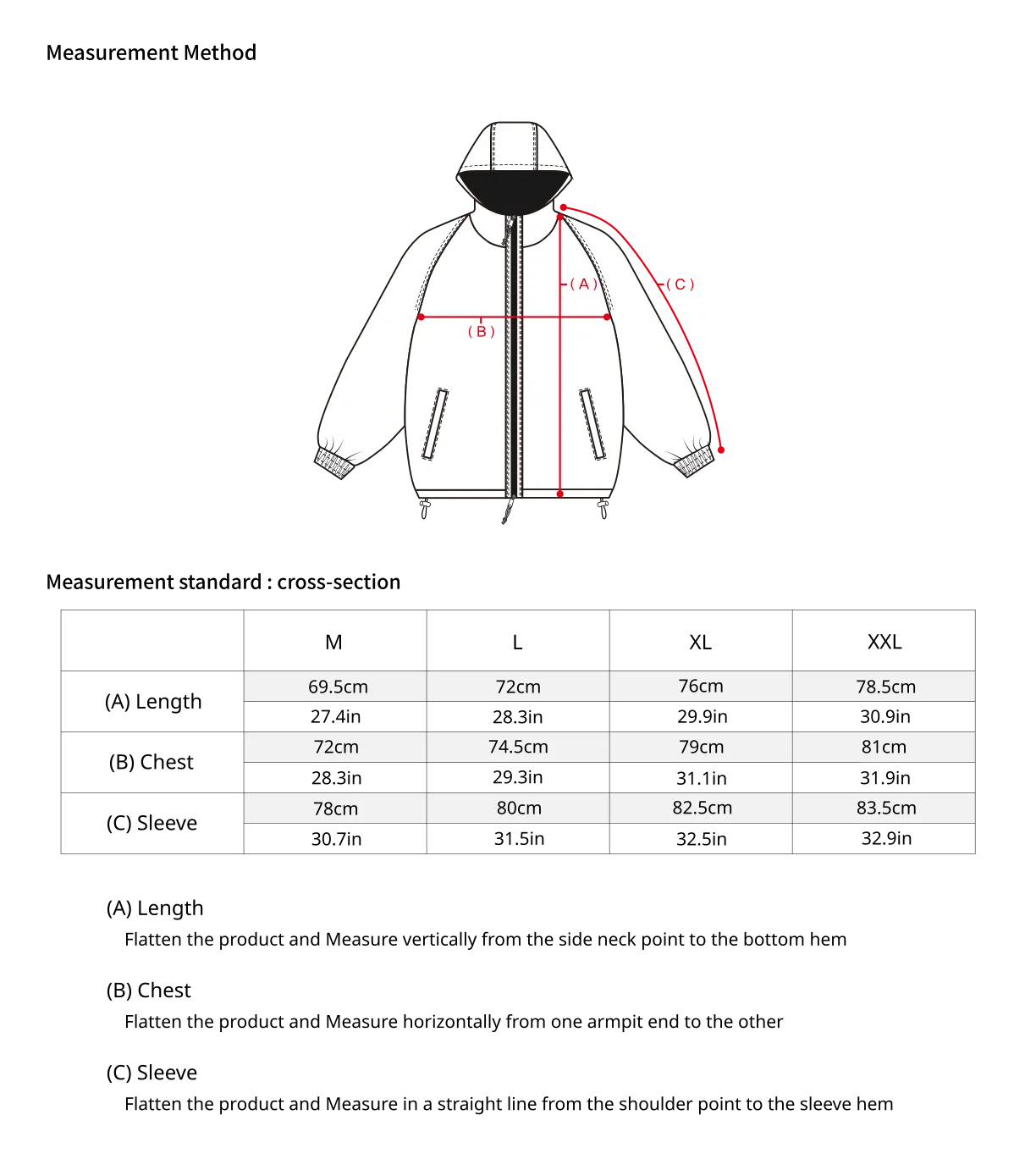 Размерная схема производителя