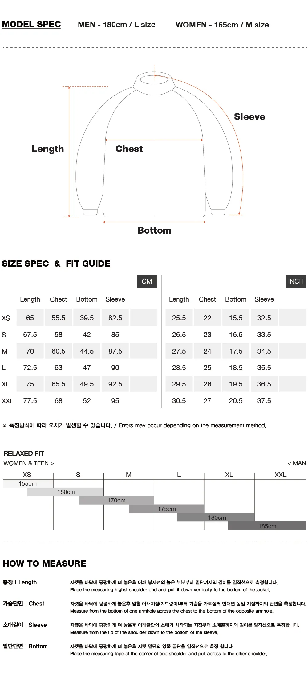 Размерная схема производителя