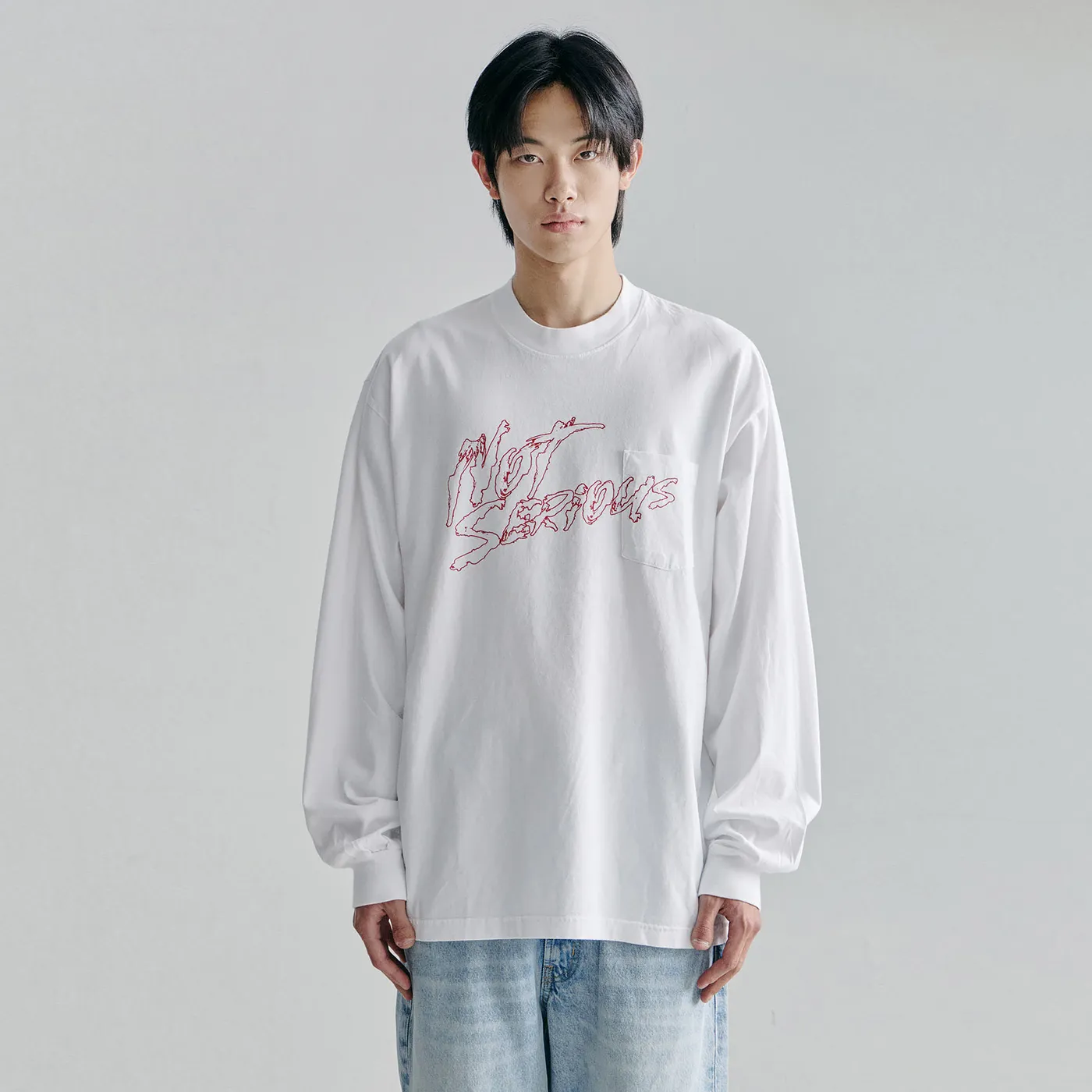 2627 NSS RUDE POCKET LSV GD 6.5OZ TEE WHITE
