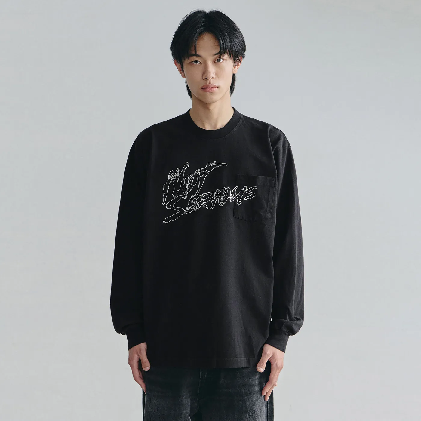 2627 NSS RUDE POCKET LSV GD 6.5OZ TEE BLACK