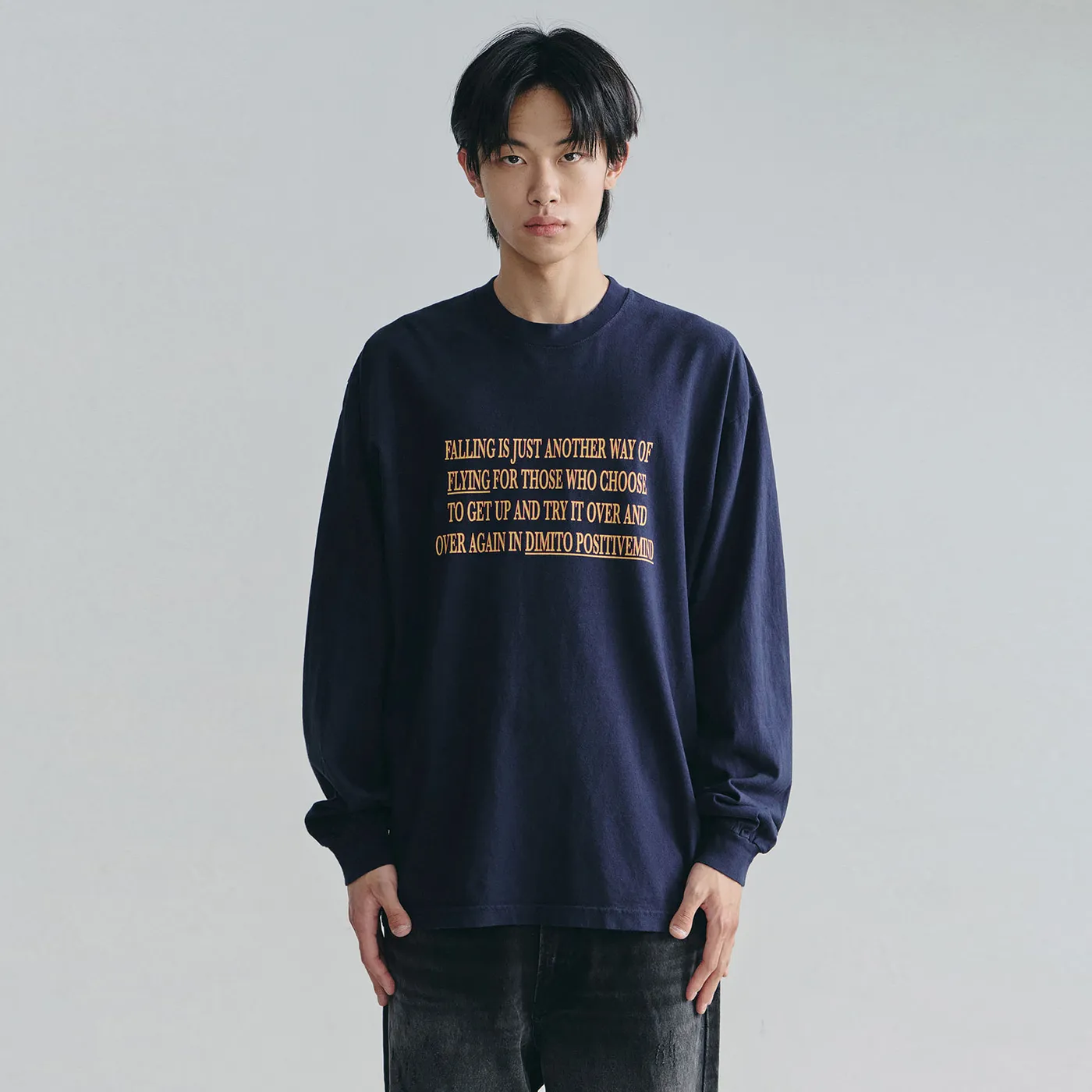2627 DIMITO DMT FLOW LSV GD 6.5OZ TEE NAVY