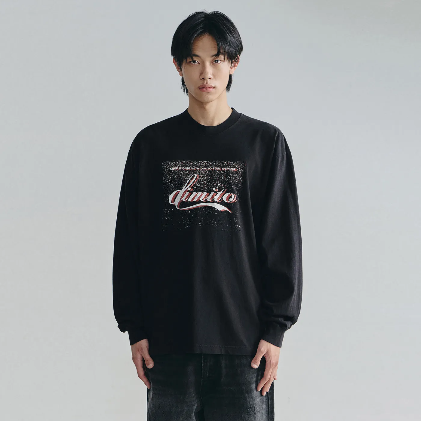 2627 DMT VINTAGE SCRIPT LSV GD 6.5OZ TEE BLACK