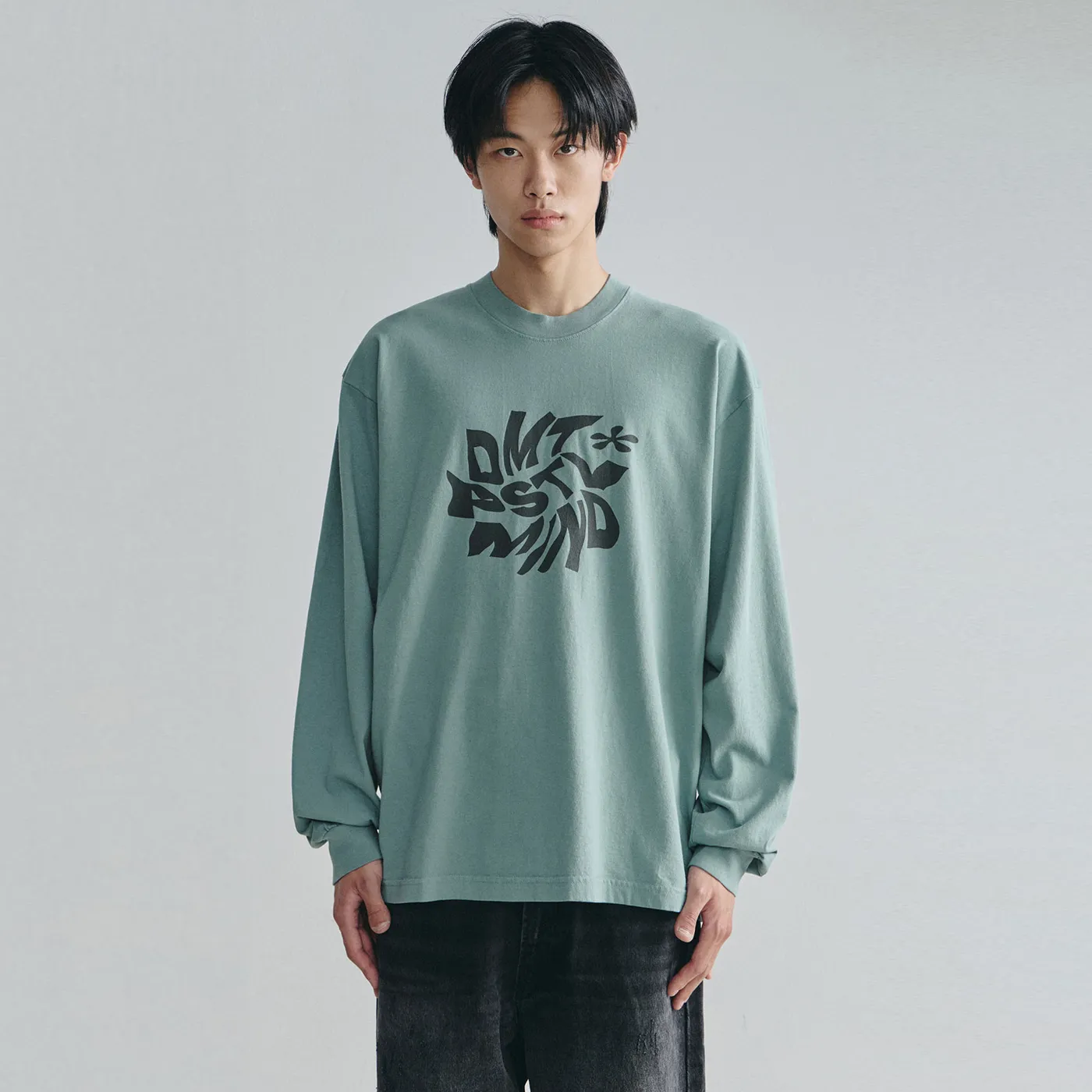 2627 DMT SPIRAL LSV GD 6.5OZ TEE ATLANTIC GREEN