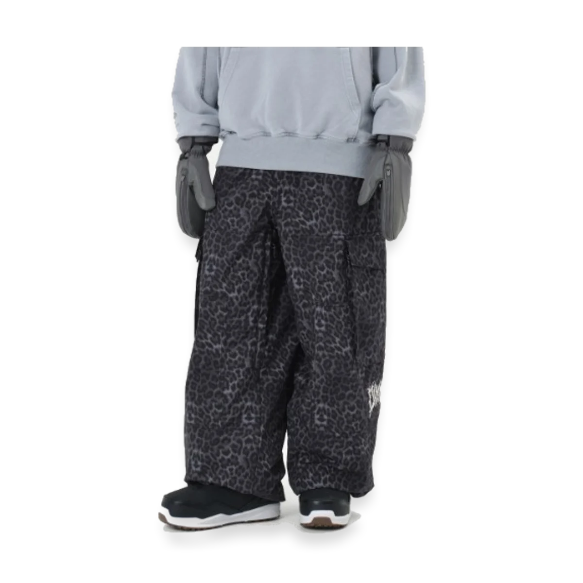 2526 DIMITO VOLT CARGO BIG PANTS WIDE FIT LV.1 LEO BLACK