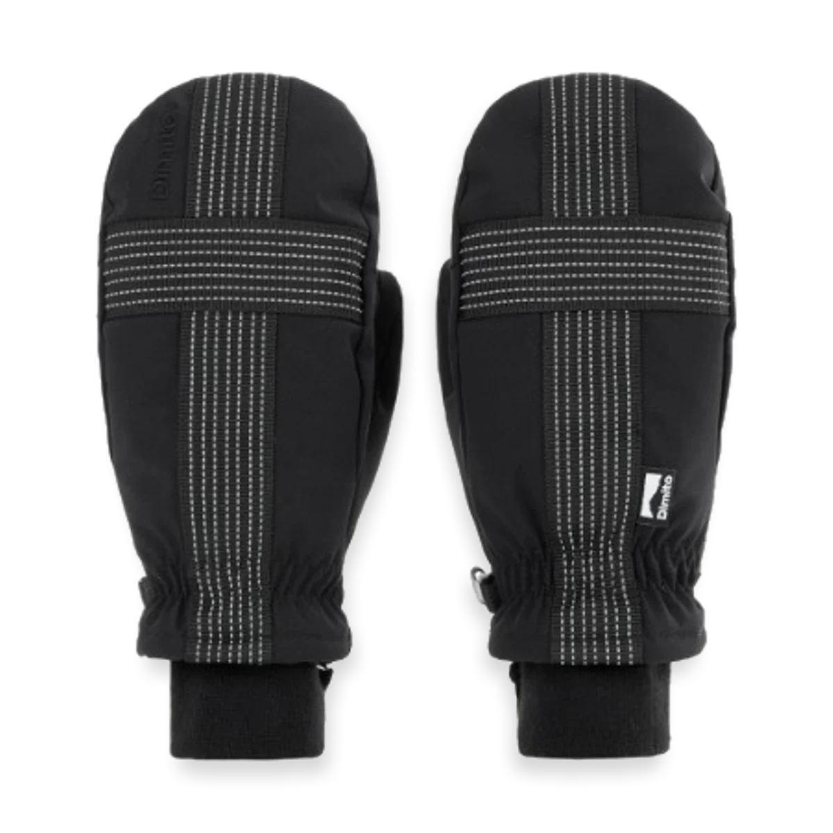 2526 DIMITO REFLECTIVE CROSS BAND MITTEN BLACK