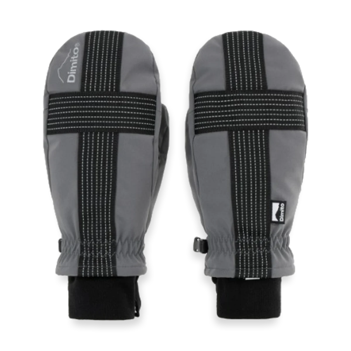 2526 DIMITO REFLECTIVE CROSS BAND MITTEN COOL GREY
