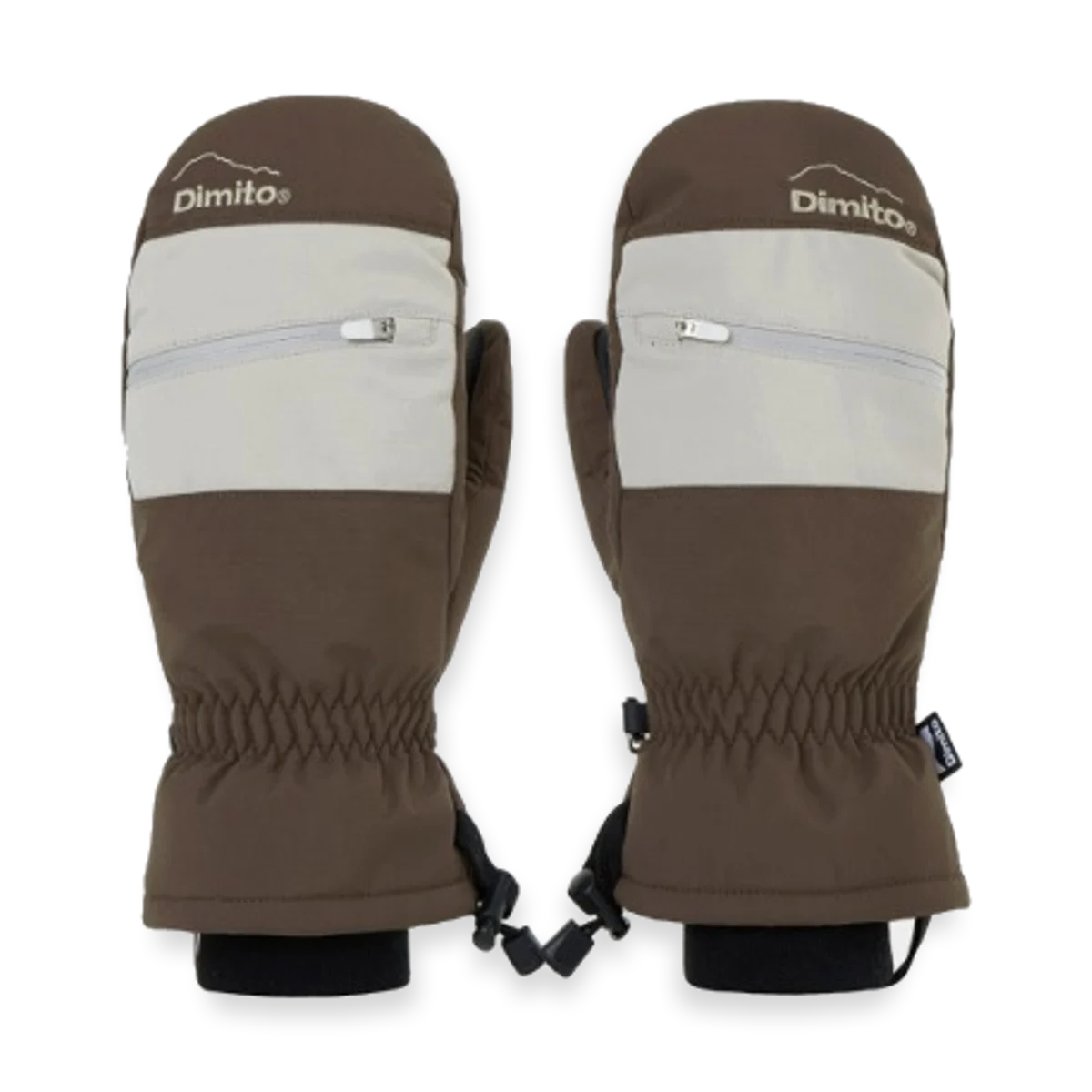 2526 DIMITO BLOCK VENT MITTEN DARK BROWN