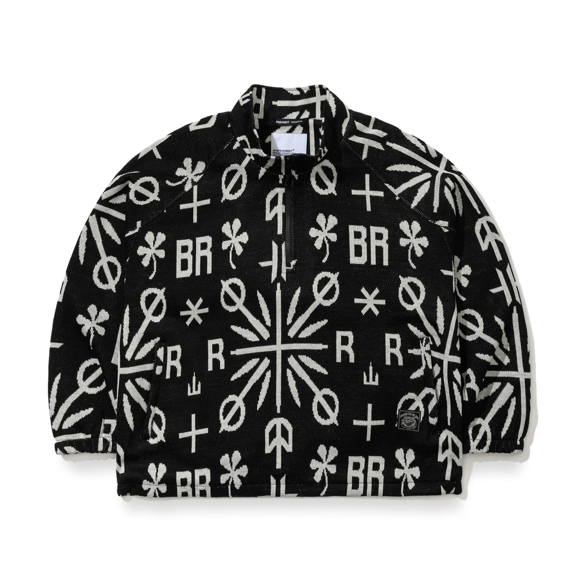 2526 Br Jacquard Anorak Jacket Black