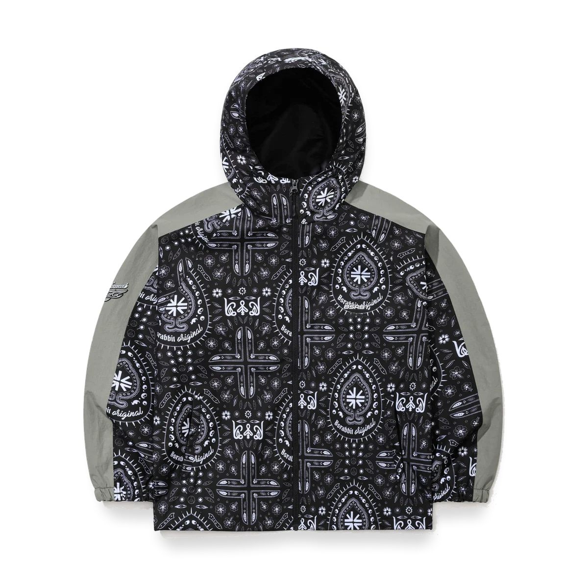 2526 Artistic Hooded Paisley Black