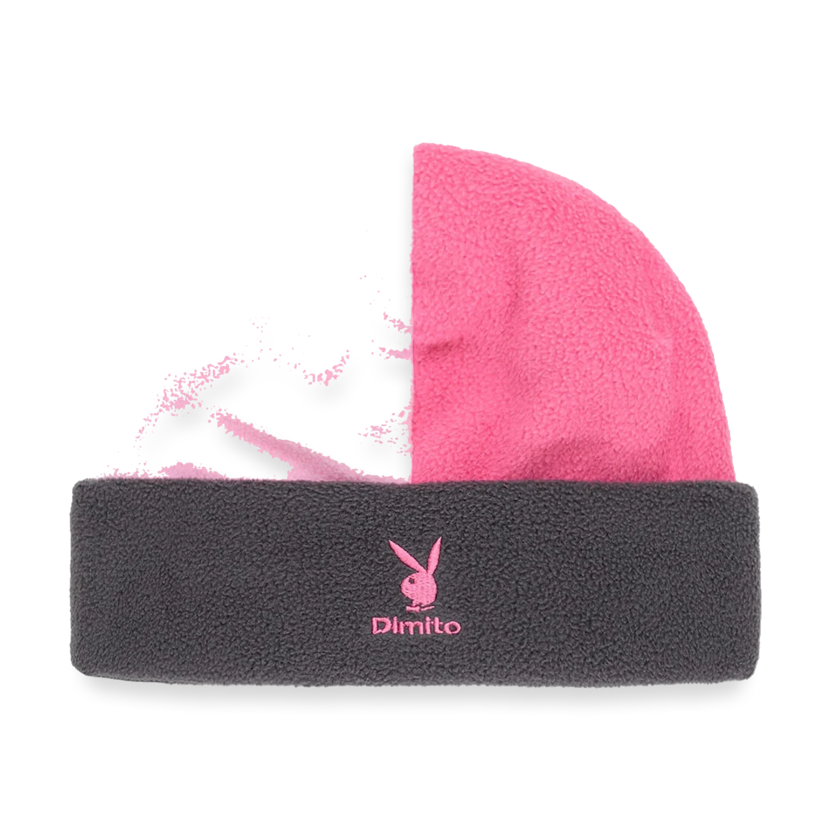 2526 PLAYBOY DIMITO FLEECE BEANIE PINK