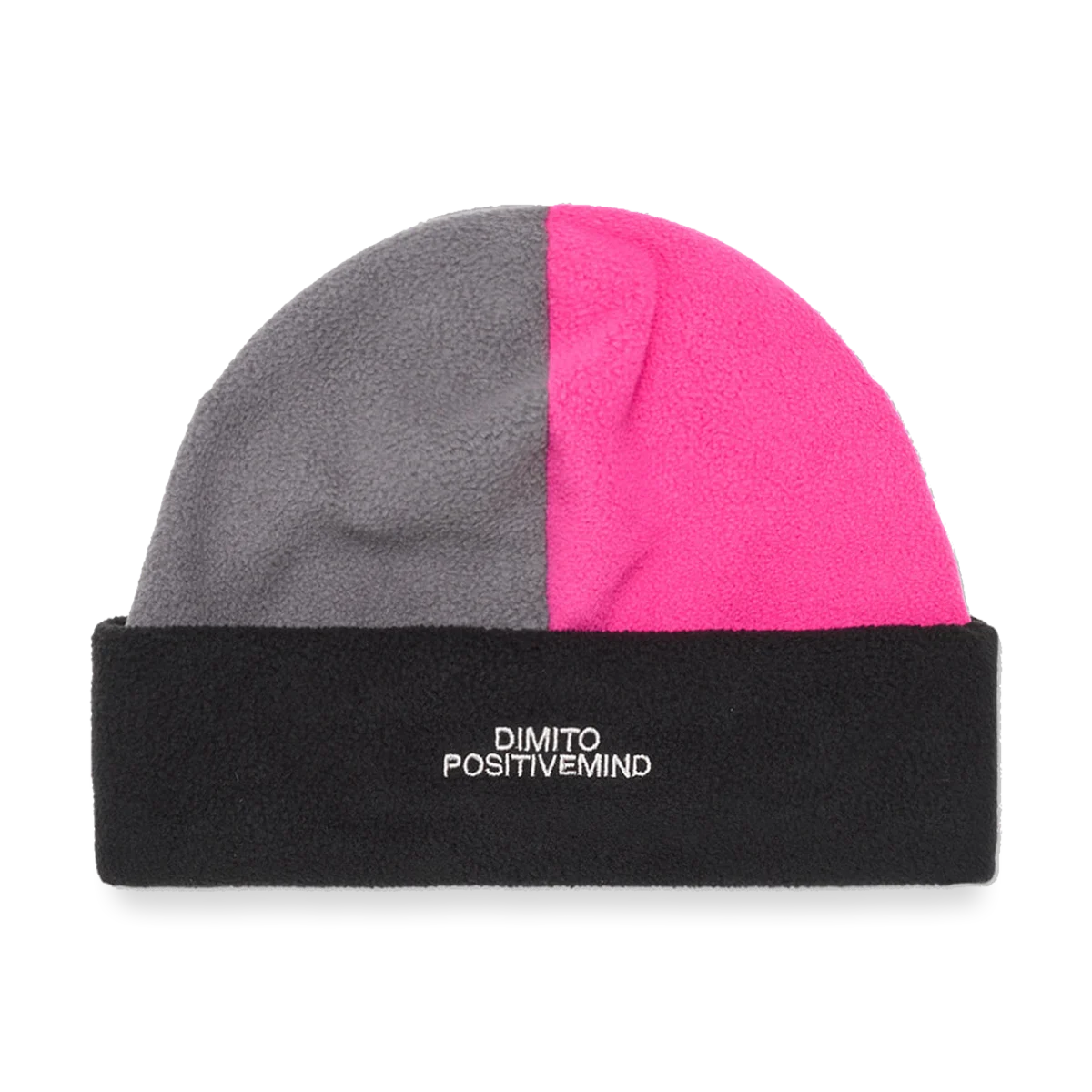 2526 DIMITO COLOR BLOCK FLEECE BEANIE BLACK