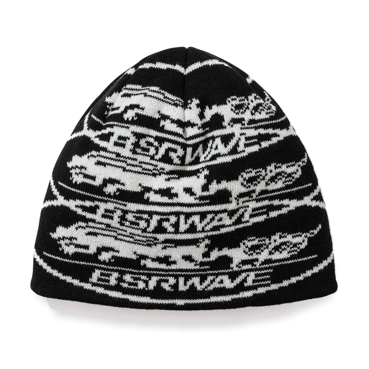 2526 Triple Bsrwave Logo Beanie Black