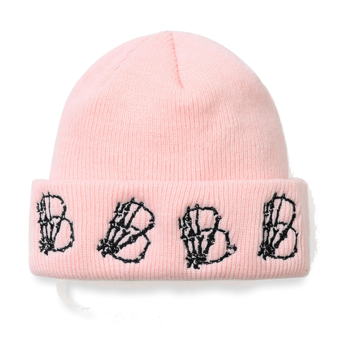 2526 Skeletal Hand B Embr Beanie IndyPink