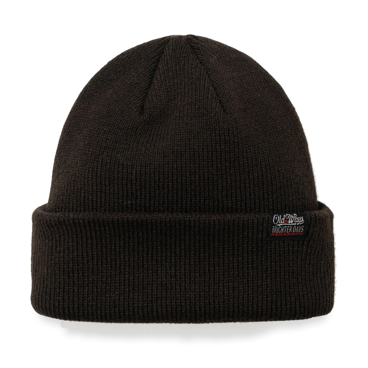 2526 Basic Point Label Beanie Brown