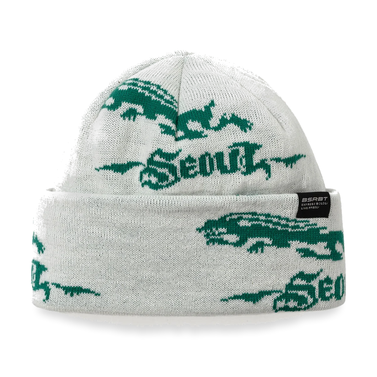 2526 Rabbit Pattern Beanie Cream