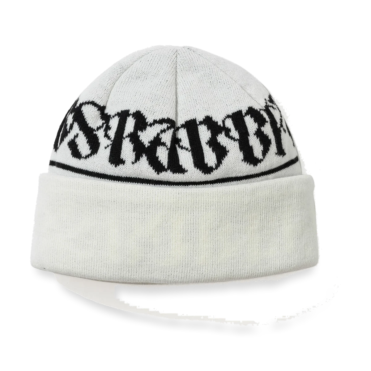 2526 Logo Pattern Beanie White