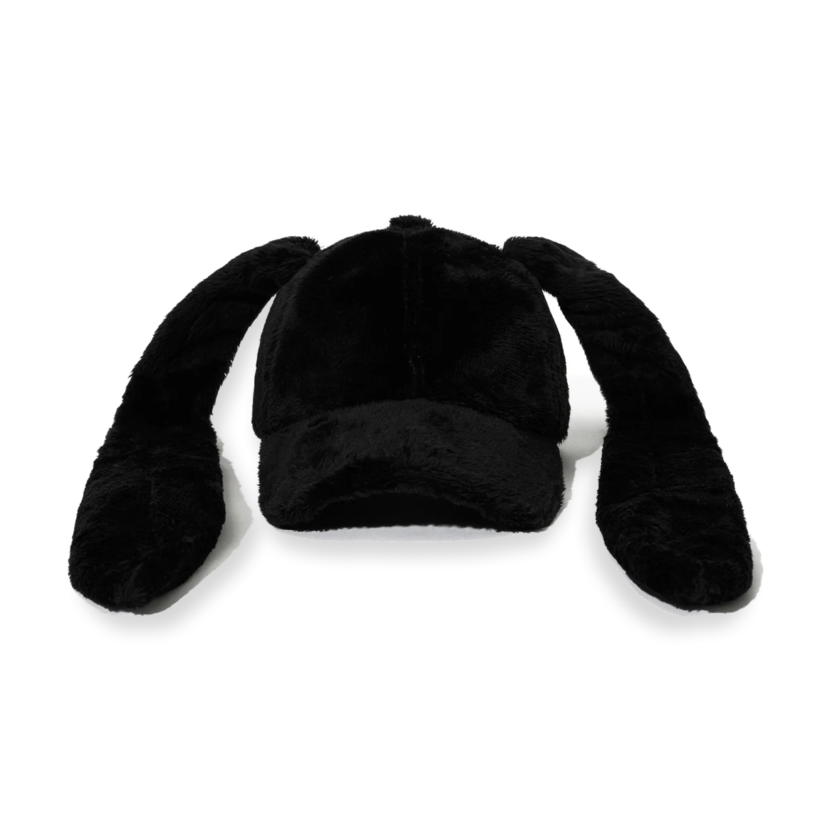 2526 Bunny Ear Faux Fur Cap Black