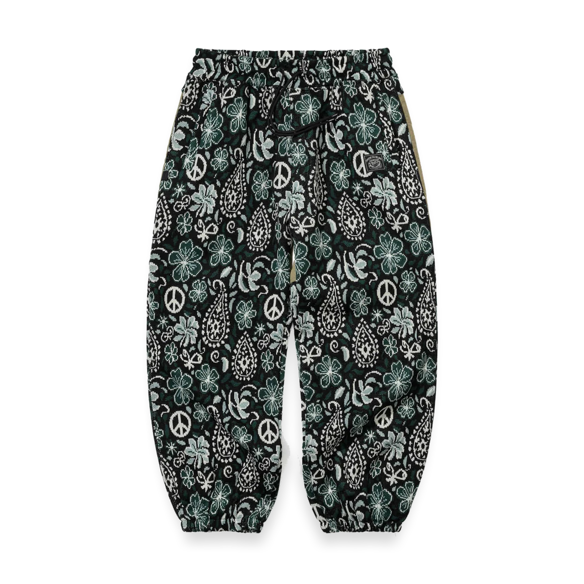 2526 Peace Br Jacquard Wide Jogger Pants