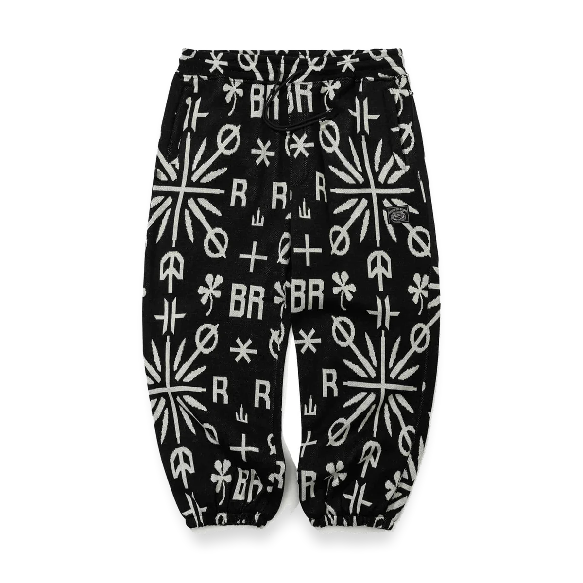 2526 Br Jacquard Wide Jogger Pants Black