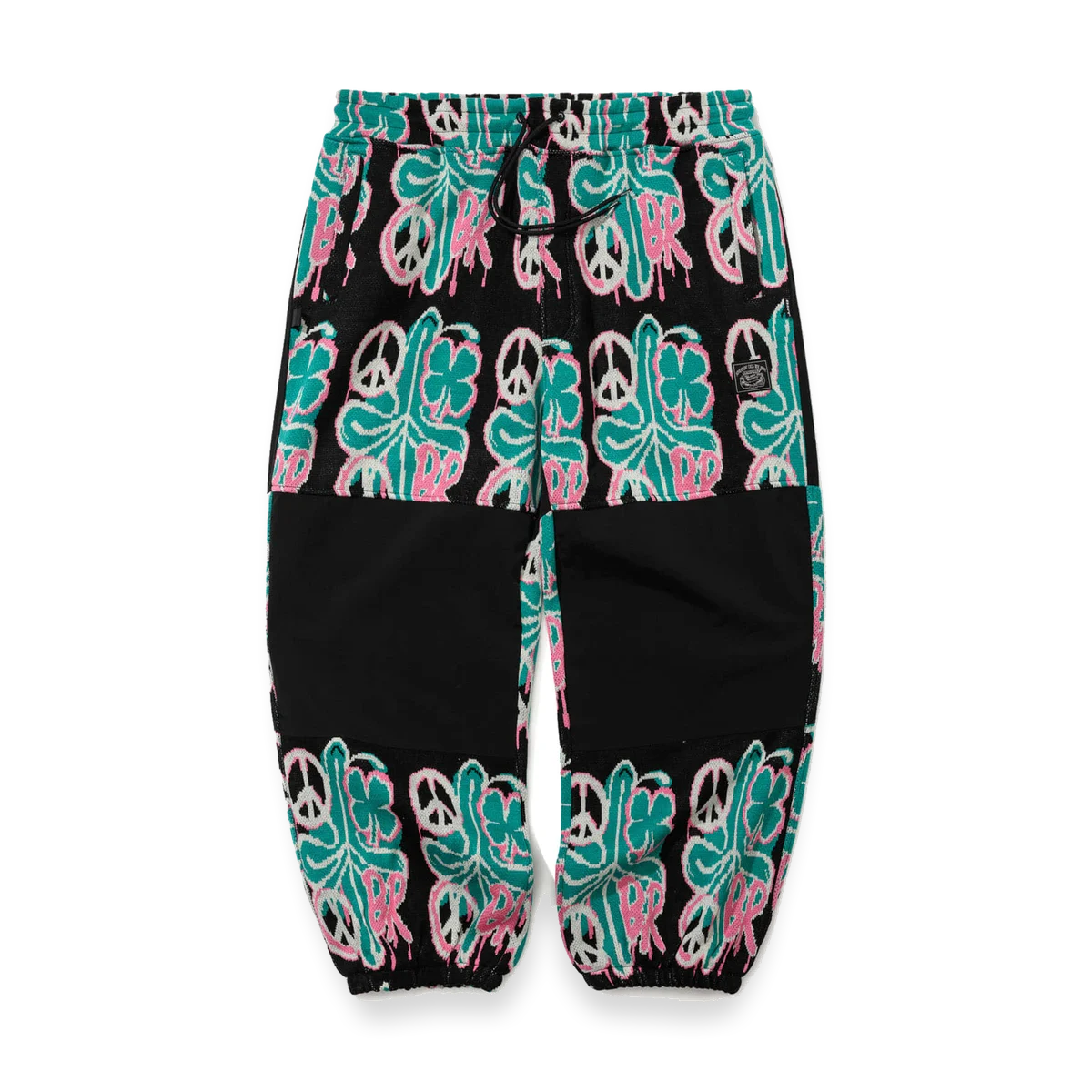 2526 Peace Br Jacquard Wide Jogger Pants