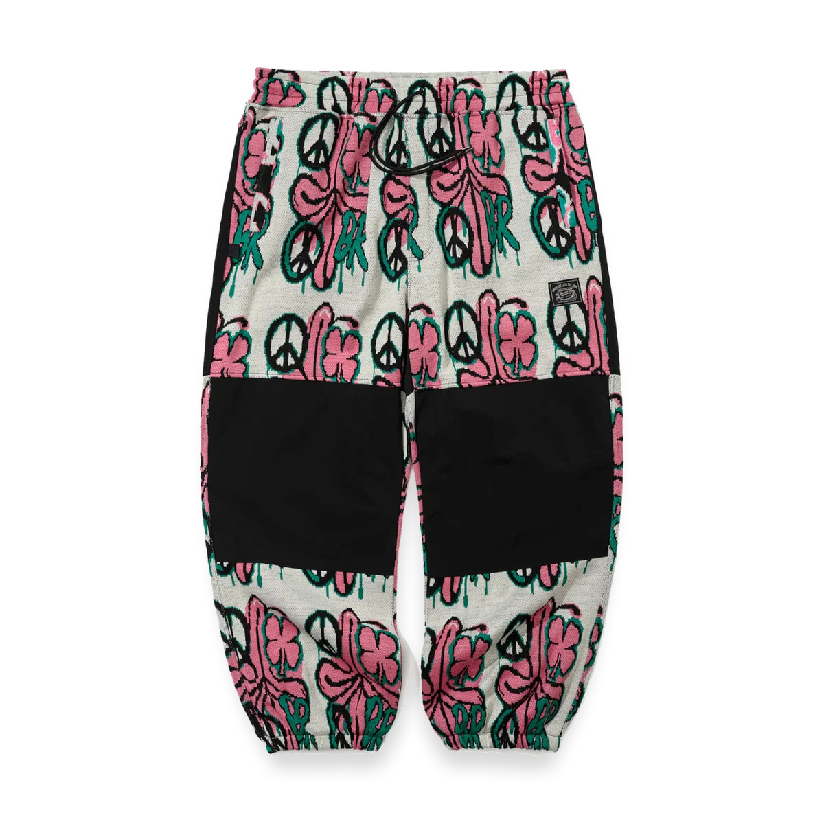2526 Peace Br Jacquard Wide Jogger Pants