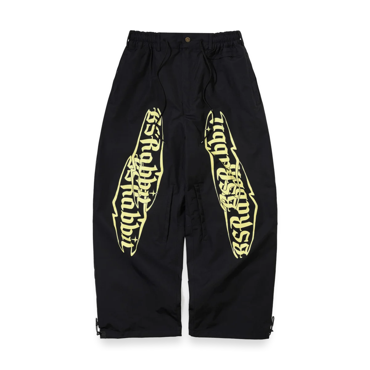 2526 Vertical Print Super Wide Ventilation Pants Black