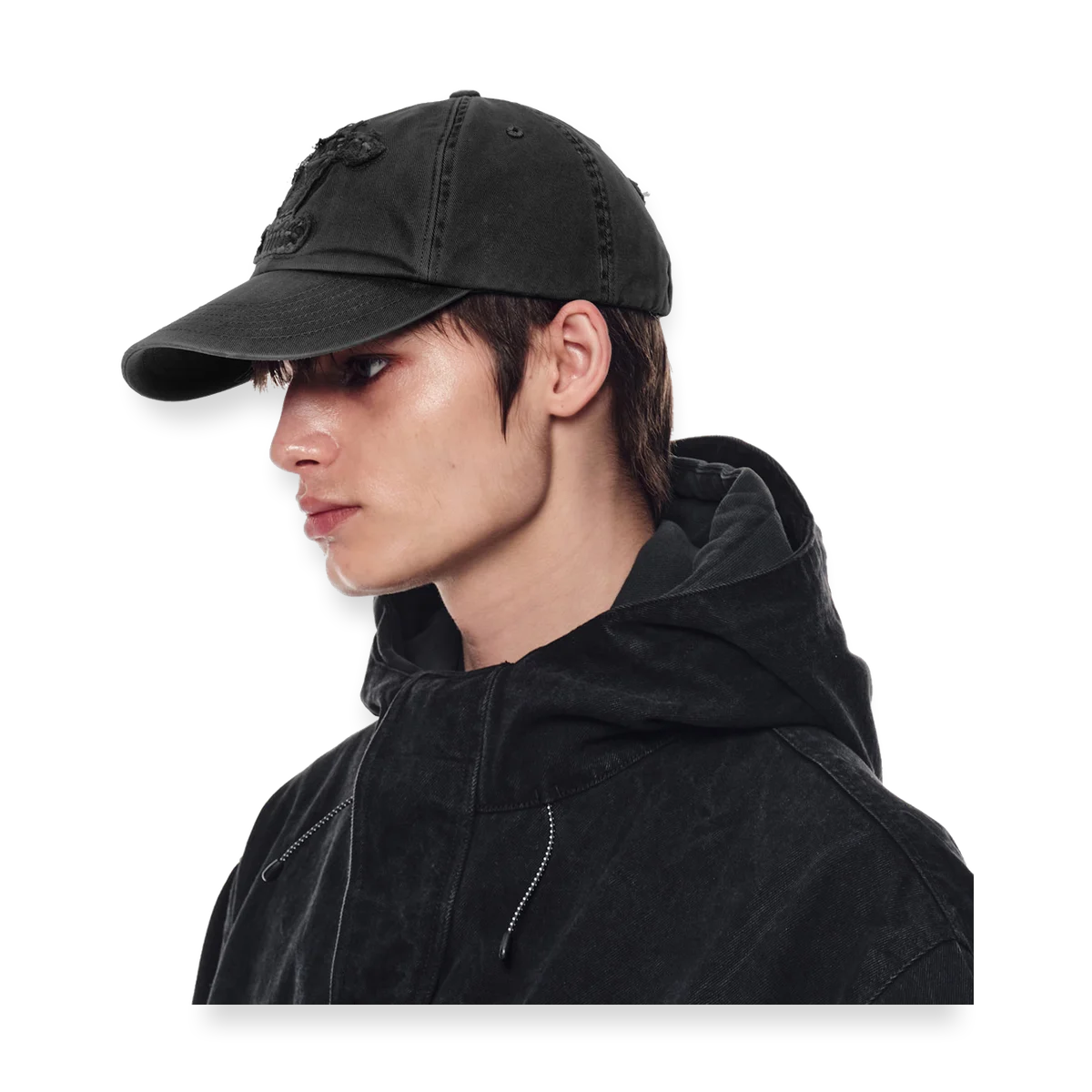 2526 PLAYBOY DIMITO BUNNY 6PANEL CAP WASHED BLACK
