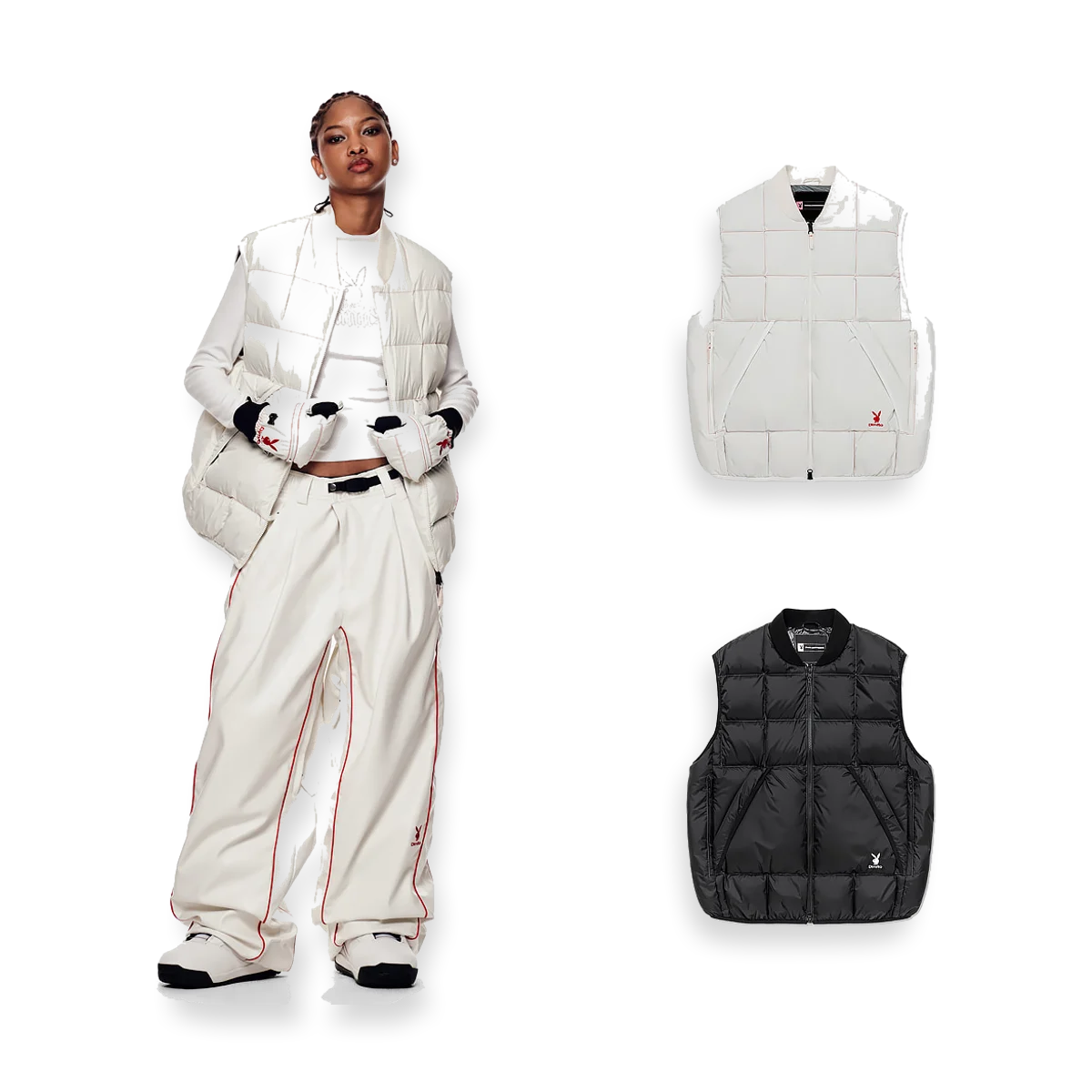 2526 PLAYBOY x DIMITO STITCHED DOWN VEST
