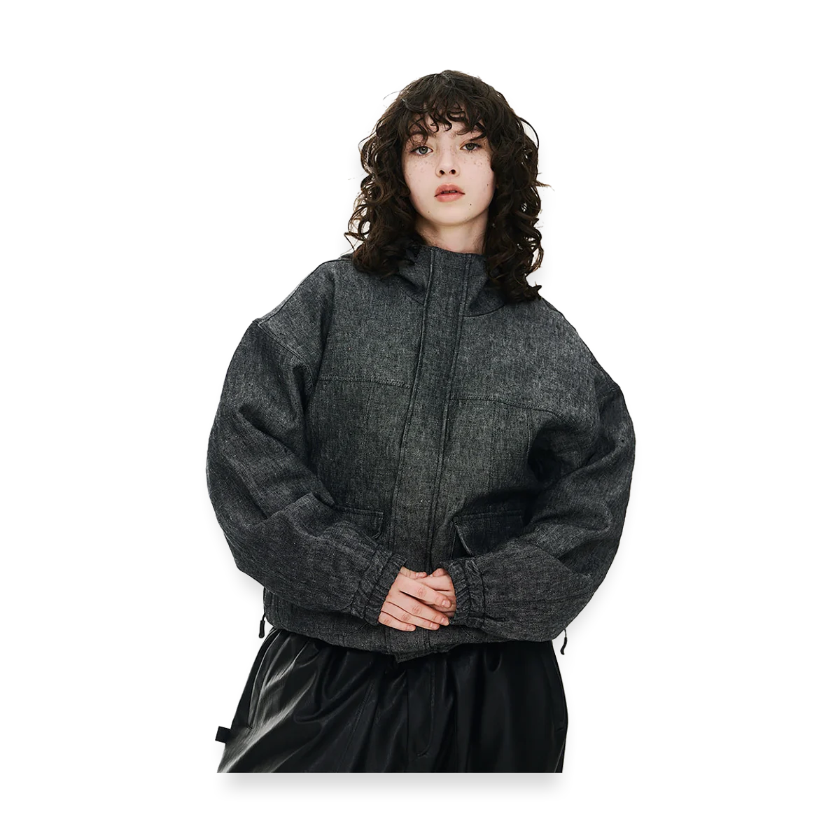 2526 CLASSY LINEN WIDE HOODED JACKET