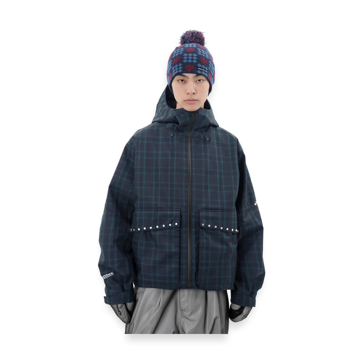 2627 STUD 2L JACKET DEEP CHECK