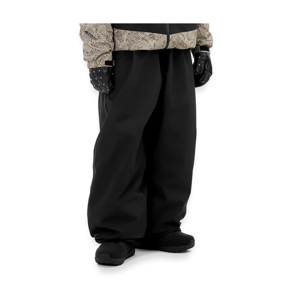 2627 BANDED WIDE PANTS BLACK