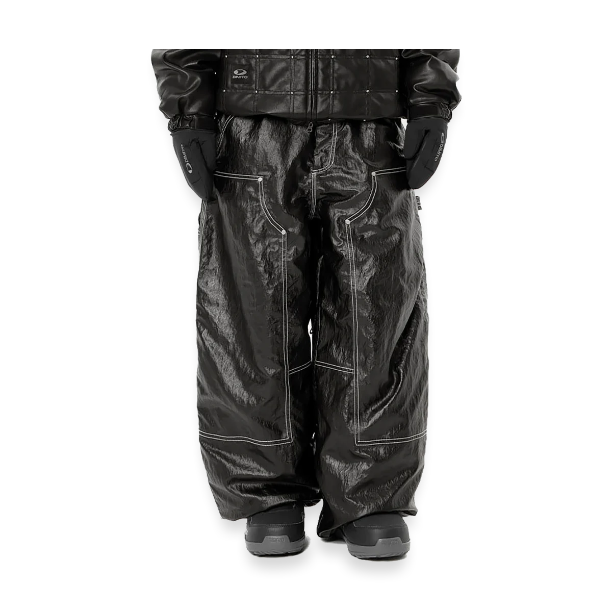 2627 COATED DOUBLE KNEE PANTS BLACK