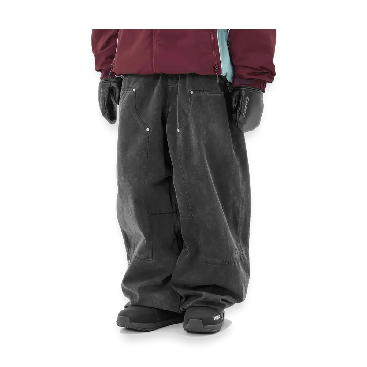 2627 DENIM DOUBLE KNEE PANTS PW GREY