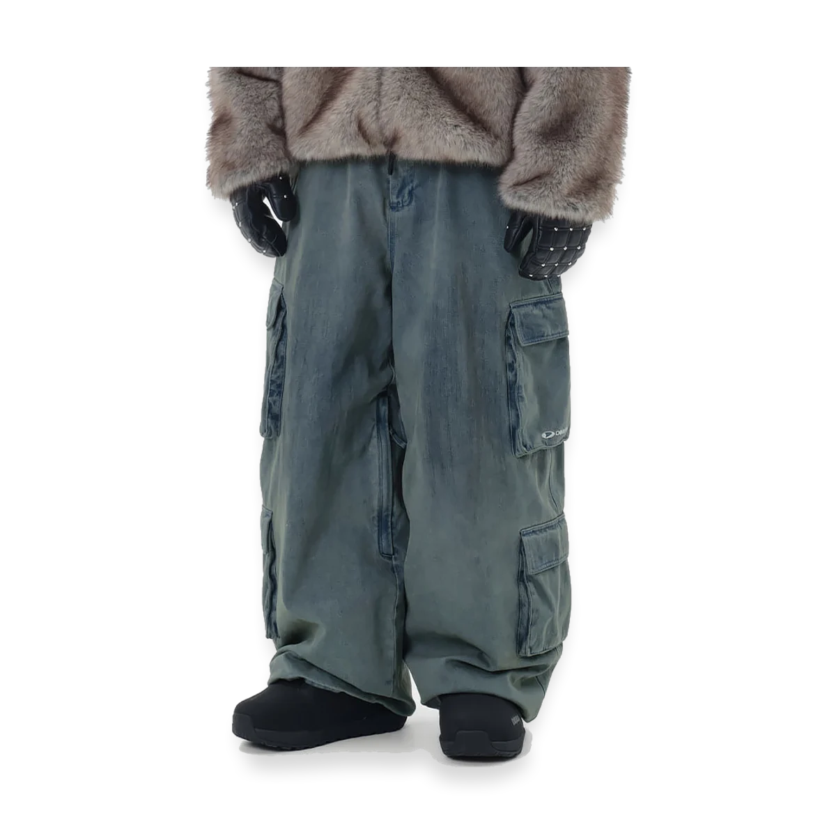 2627 DENIM MULTI CARGO PANTS DW LIGHT BLUE